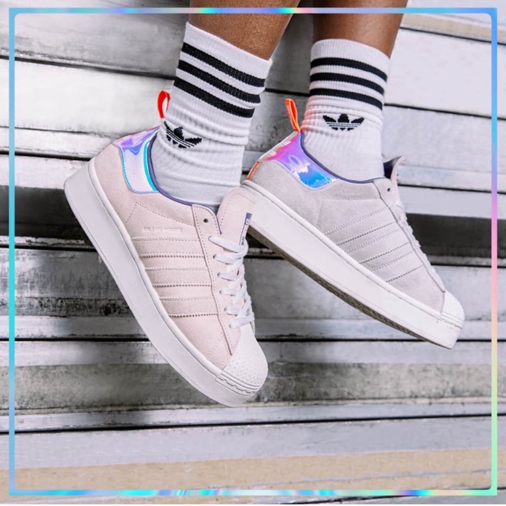 NWB Adidas Girls are Awesome Superstar Plateau Sz 9.5
